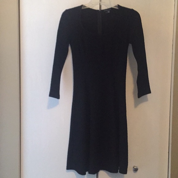 Theory Diamond Knit Black Dress - Picture 3 of 4
